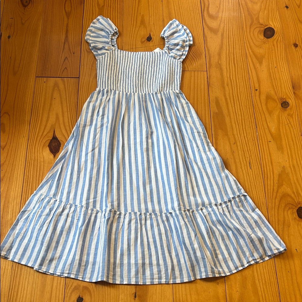 NWT Vineyard Vines Blue and White Striped Midi Dress - Picture 7 of 7